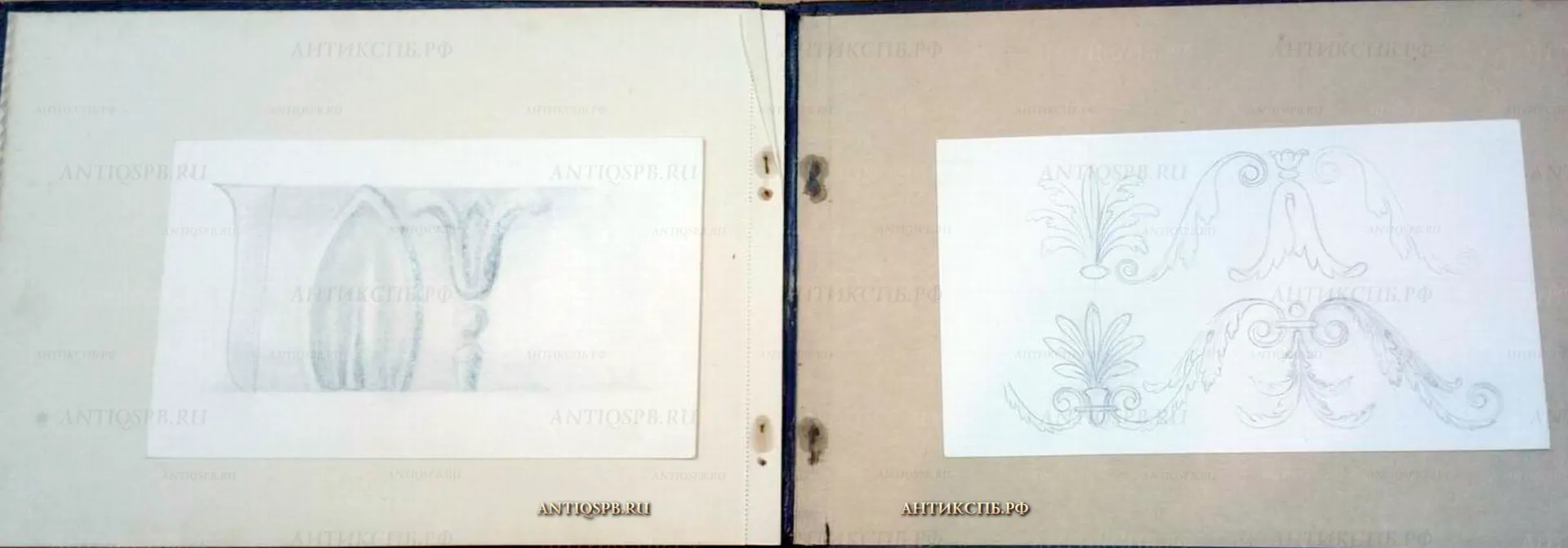Альбом с набросками деталей архитектуры. Художник: Н. Константинов. Вт. пол. ХХ века №16697.1 [ЦЕНА ПО ЗАПРОСУ]